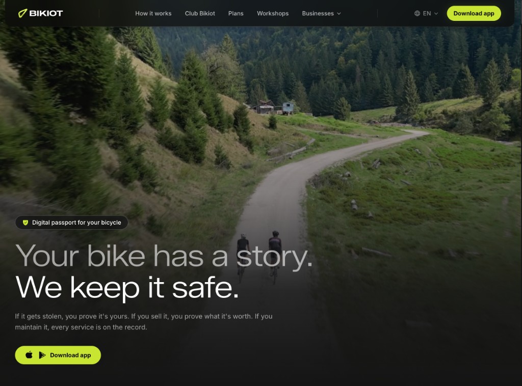 Bikiot — digital passport for your bicycle hero